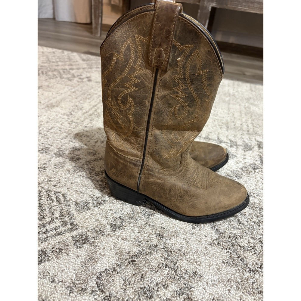 Girls Cody James Brown Cowboy Boots Size 1